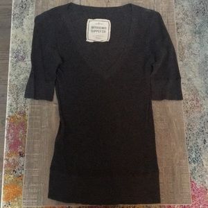 Mossimo Medium Dark Crew V-Neck Sweater